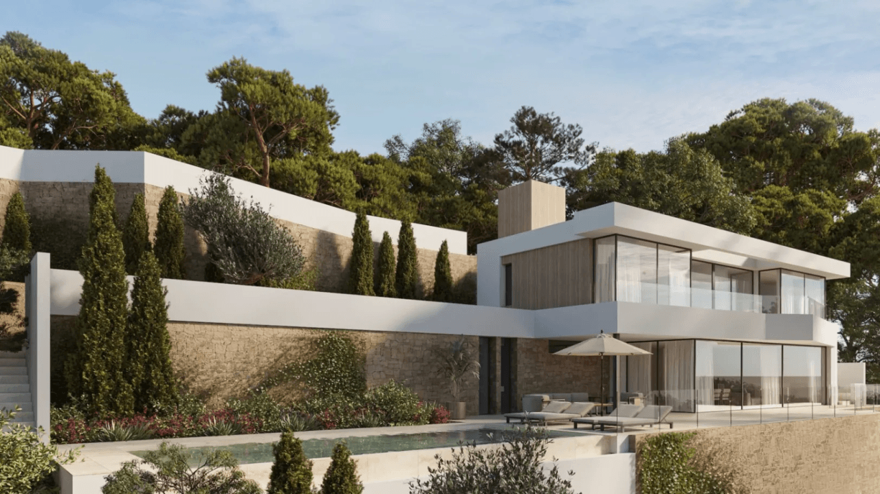 Gelicenseerd project: zeezicht villa te koop in Benissa