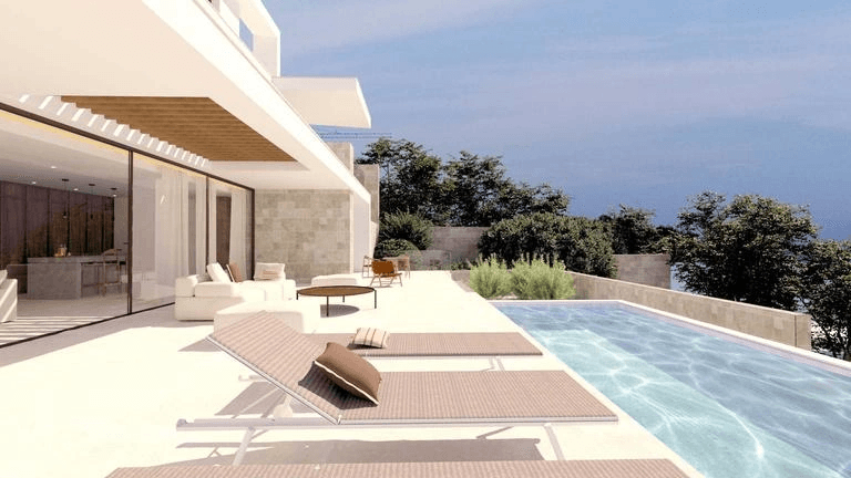 Onder constructie: zeezichtvilla te koop in Benissa