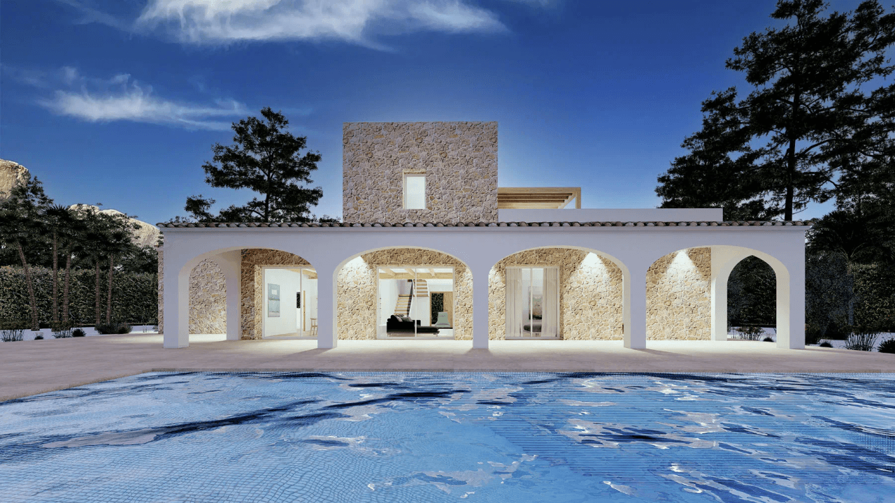Project: luxe finca te koop in Benissa met bergzicht