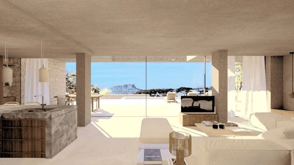 Onder constructie: zeezichtvilla te koop in Benissa
