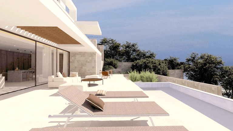 Onder constructie: zeezichtvilla te koop in Benissa