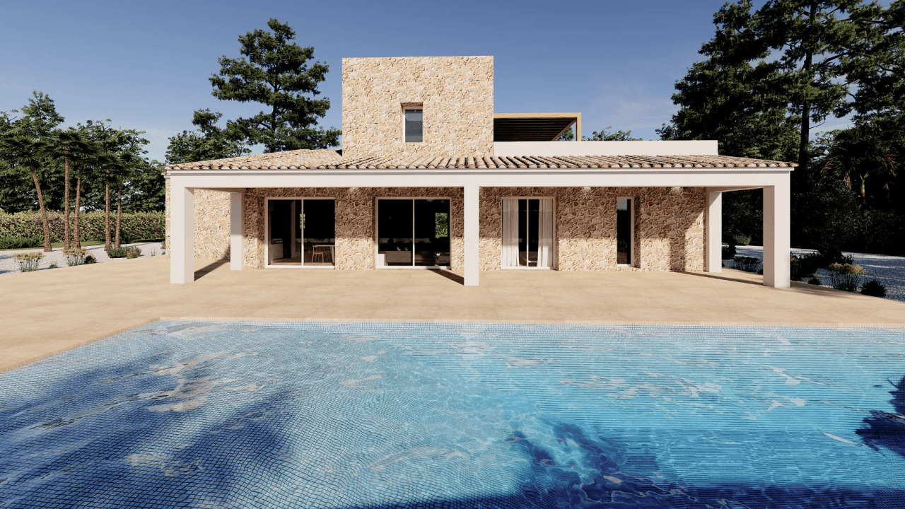 Project: luxe finca te koop in Benissa met bergzicht