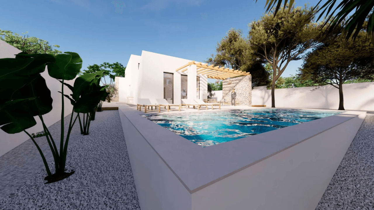 Projekt: Villa im Ibiza-Stil in Moraira zu verkaufen