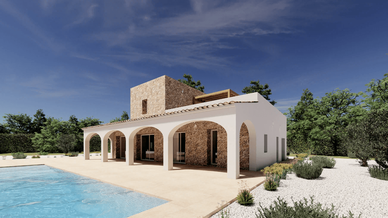 Project: luxe finca te koop in Benissa met bergzicht
