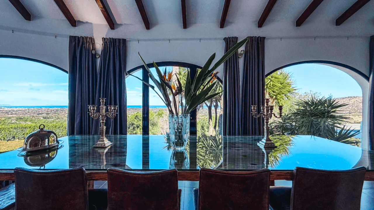 Elegant villa with panoramic sea views for sale in la Sella Golf Resort, Costa Blanca
