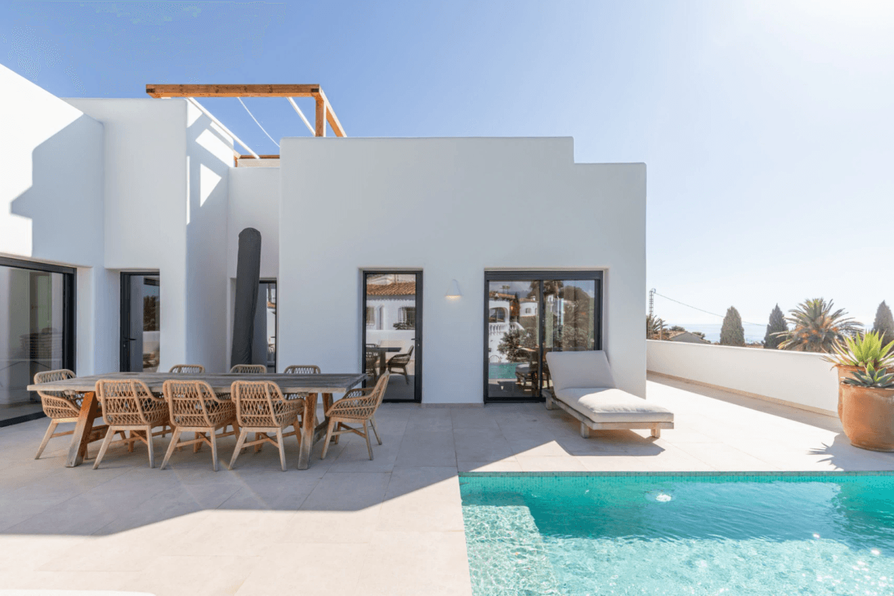 Ibiza Style Luxury Villa in Moraira — Mediterranean Elegance Just 1 km from the Sea