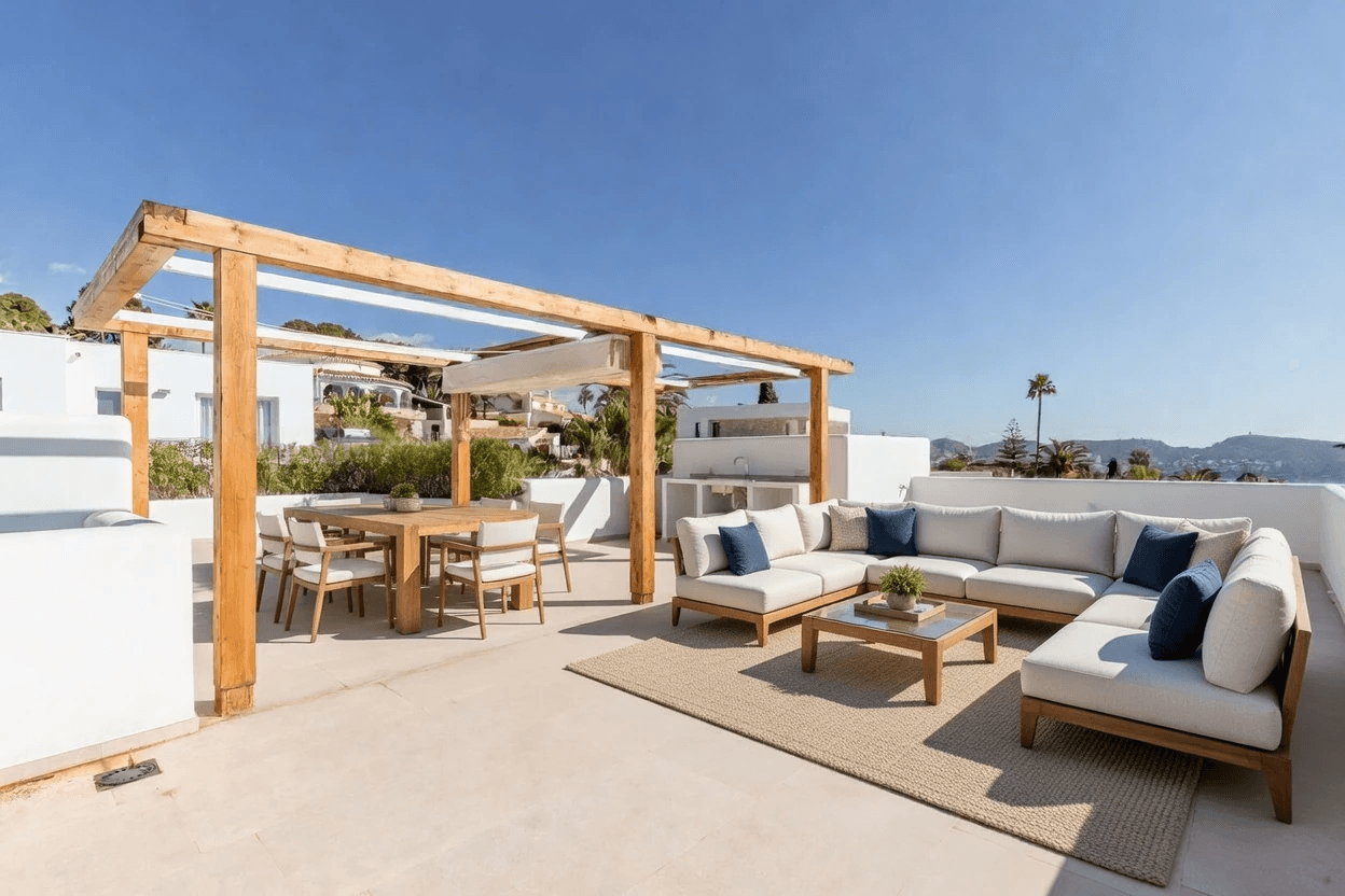 Ibiza Style Luxury Villa in Moraira — Mediterranean Elegance Just 1 km from the Sea