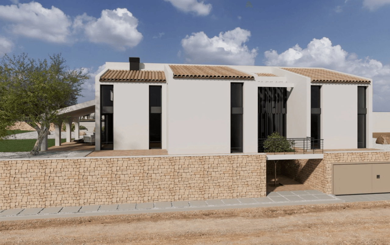 NIEUW TE BOUWEN FINCA OP EEN UNIEKE LOCATIE IN MORAIRA