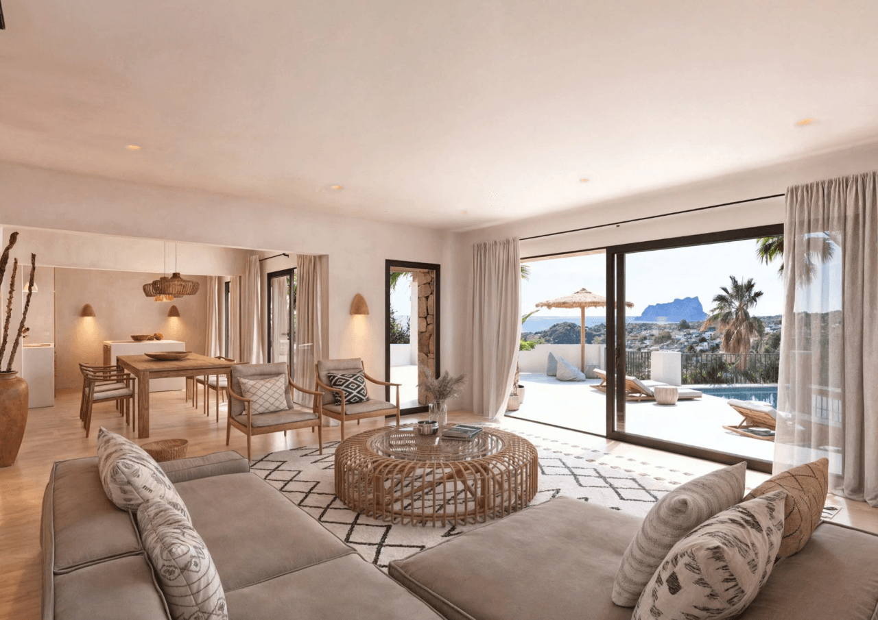Exclusieve nieuwbouwvilla in Ibiza-stijl naast Ifach Golf Club – Benissa