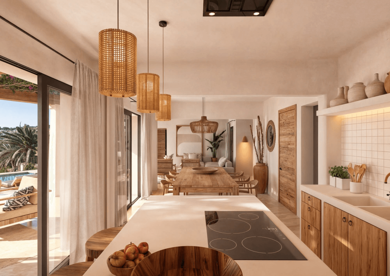 Exclusieve nieuwbouwvilla in Ibiza-stijl naast Ifach Golf Club – Benissa