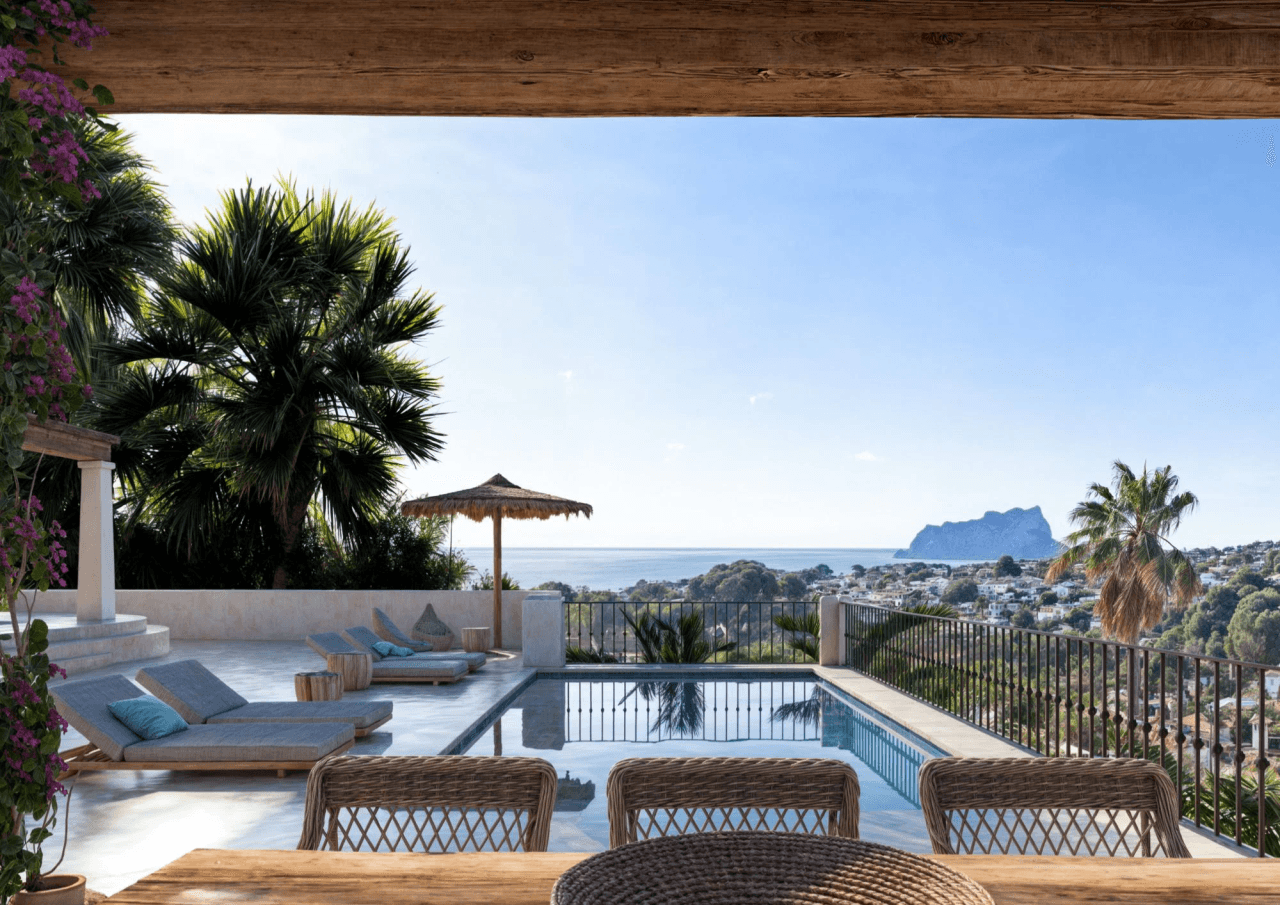 Exclusieve nieuwbouwvilla in Ibiza-stijl naast Ifach Golf Club – Benissa