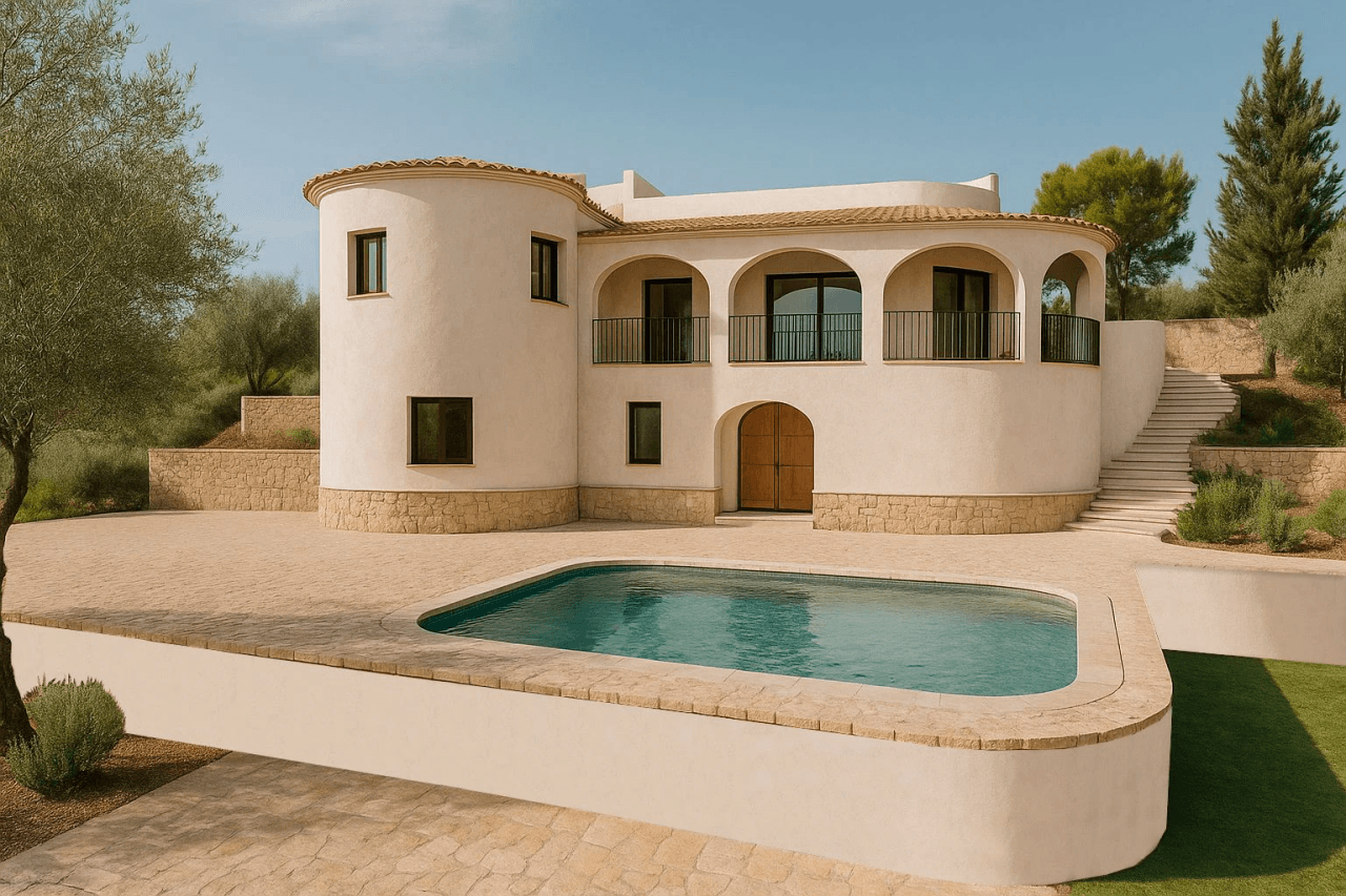 Villa  en venta en Costa Nova, Jávea, a 2 km de la playa y del centro.