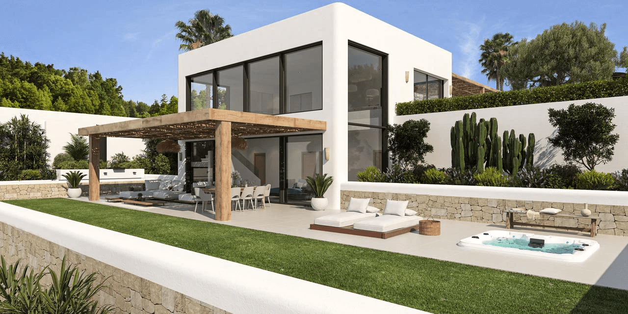New build project modern villa with mediterranean touch for sale in Pedreguer, Costa Blanca