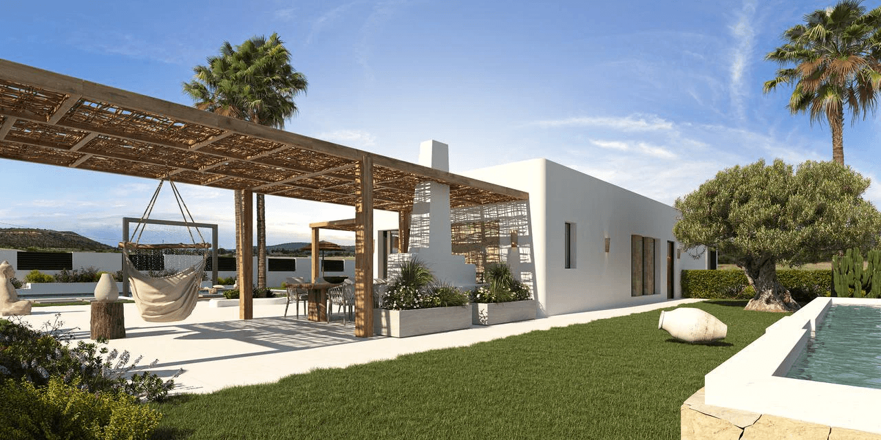 New build project modern villa with mediterranean touch for sale in Pedreguer, Costa Blanca