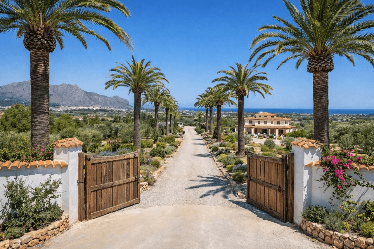 Finca spacieuse sur un terrain plat et ensoleillé à vendre dans le quartier de La Sella Golf Resort, Pedreguer, Costa Blanca