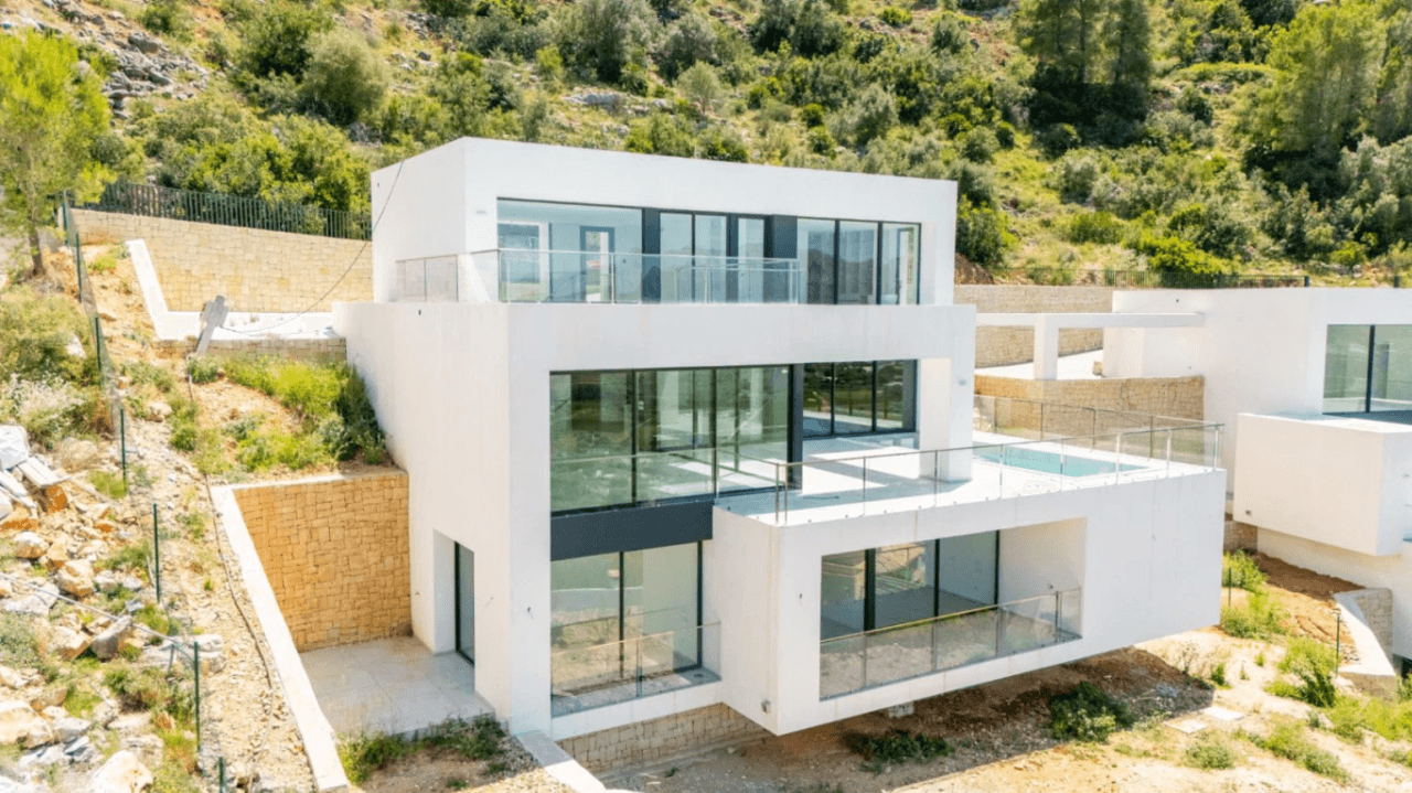 Magnificent newly built luxury villa with panoramic sea views for sale in La Sella Golf Resort, Pedreguer, Costa Blanca.