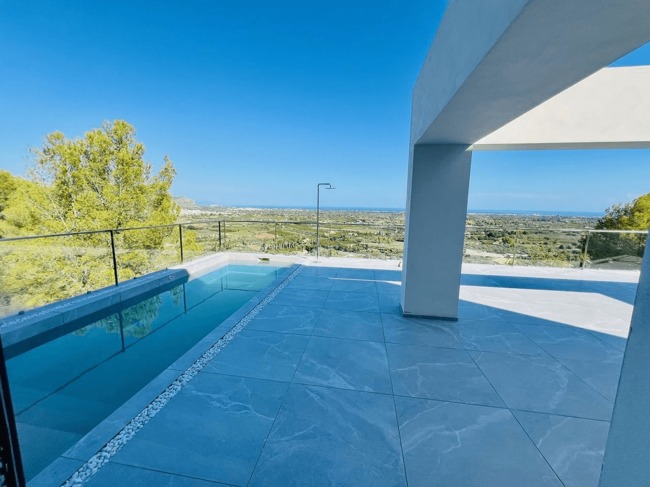 Magnificent newly built luxury villa with panoramic sea views for sale in La Sella Golf Resort, Pedreguer, Costa Blanca.