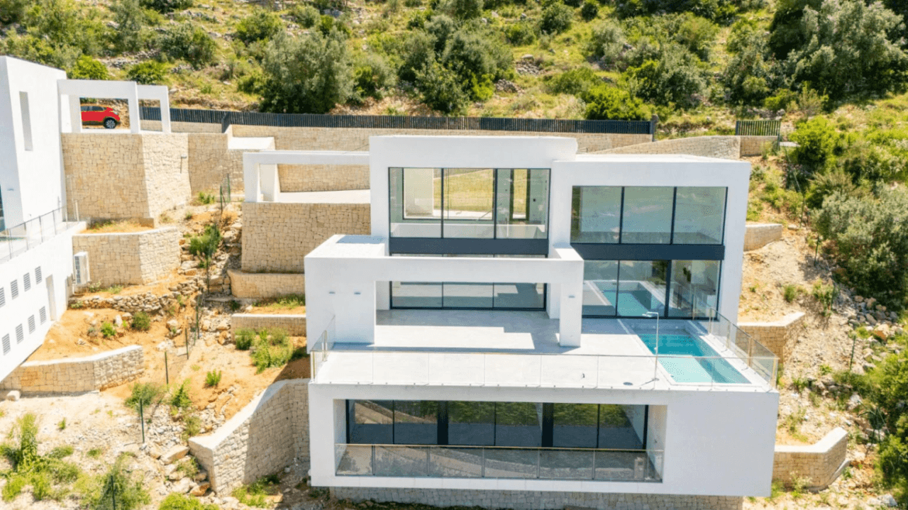 Magnificent newly built luxury villa with panoramic sea views for sale in La Sella Golf Resort, Pedreguer, Costa Blanca.