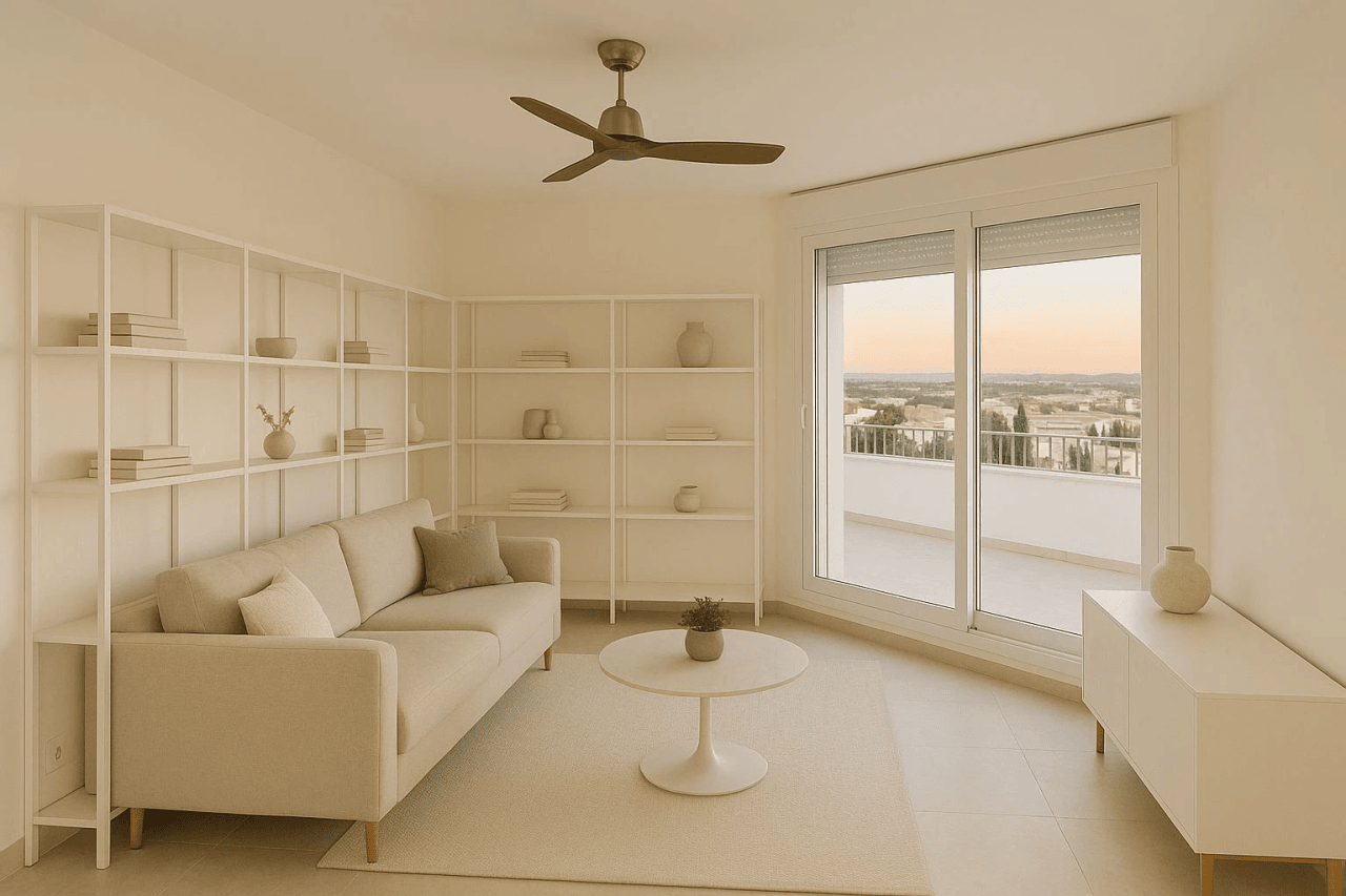 Fantastische, gemeubileerde penthouse te huur voor lange termijn in La Xara, Denia, Costa Blanca.