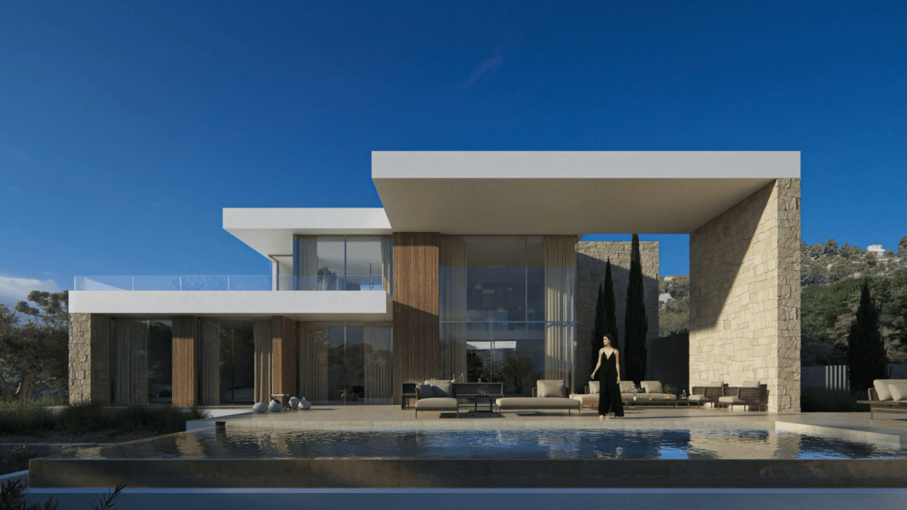 Villa de luxe avec vue à 180 degrés sur Moraira et Calpe, la symétrie parfaite de l'horizon méditerranéen, à vendre à Fanadix, Benissa, Costa Blanca