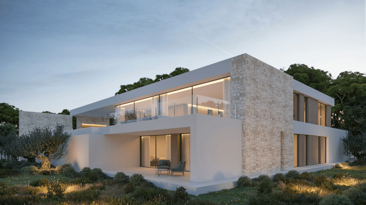 Villa luxueuse au design exclusif offrant modernité et Méditerranée à ses pieds, située à Moraira, Costa Blanca.