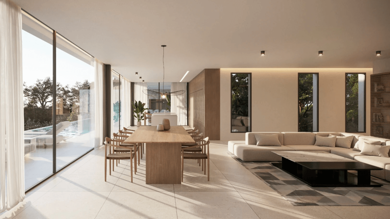 Villa luxueuse au design exclusif offrant modernité et Méditerranée à ses pieds, située à Moraira, Costa Blanca.