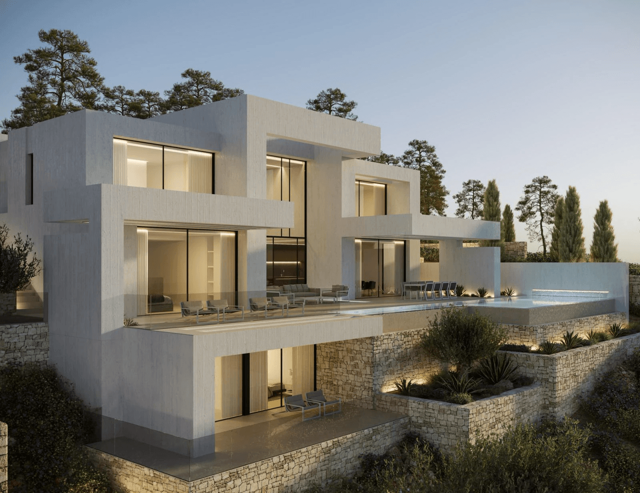 Luxuriöse Villa mit Panoramameerblick in einer privilegierten Lage der Cala Granadella zum Verkauf in Jávea, Costa Blanca.