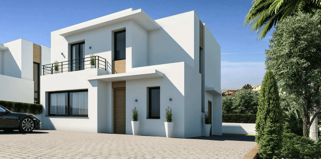 Contemporary villas of recent construction within walking distance of all amenities are for sale in Denia, Costa Blanca.
